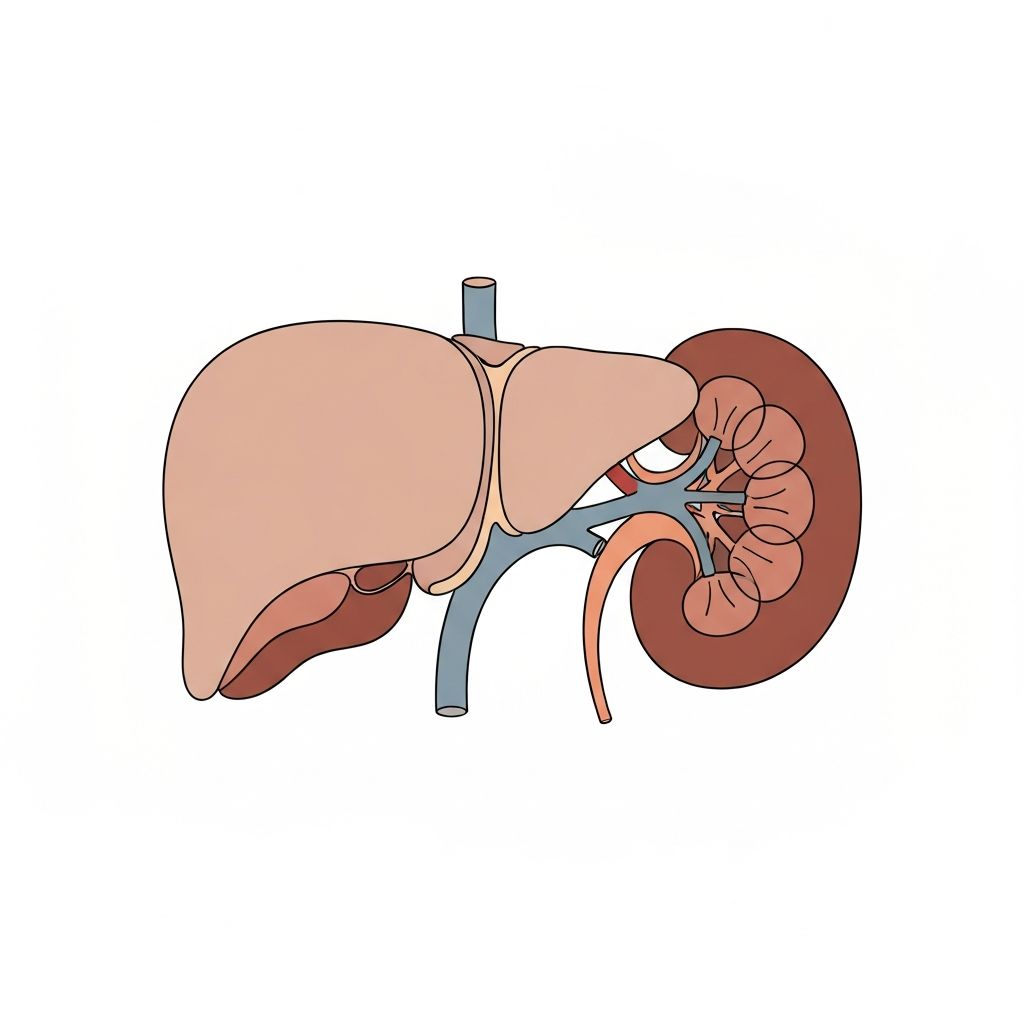 Liver and kidney function illustration